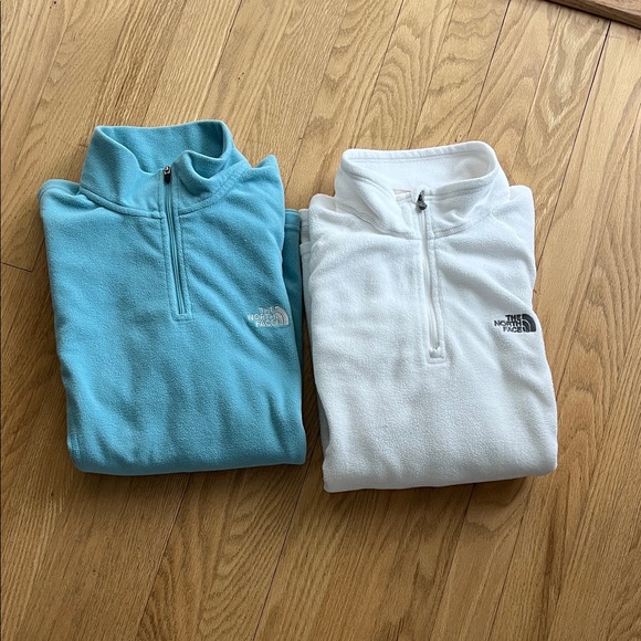 The North Face Women's Teal and White Quarter-Zip Tops - Picture 15 of 16